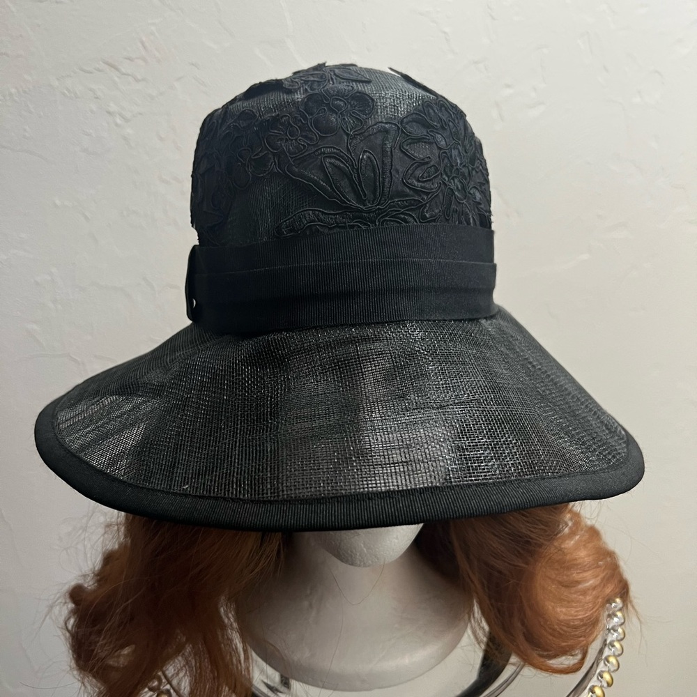 Preston & York Black Wide-Brimmed Hat